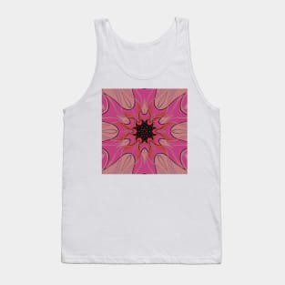 Cartoon Mandala Flower Pink Tank Top